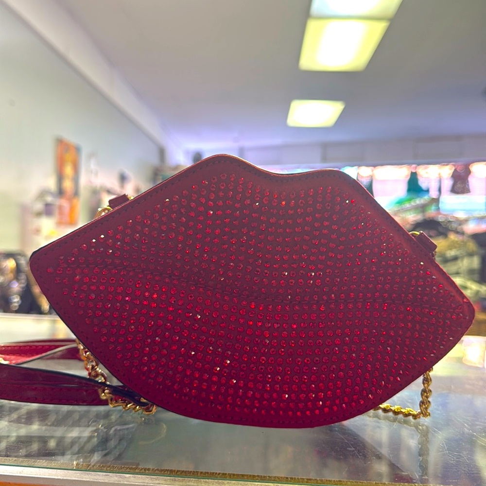 Aldo Red Lip-Shaped Clutch